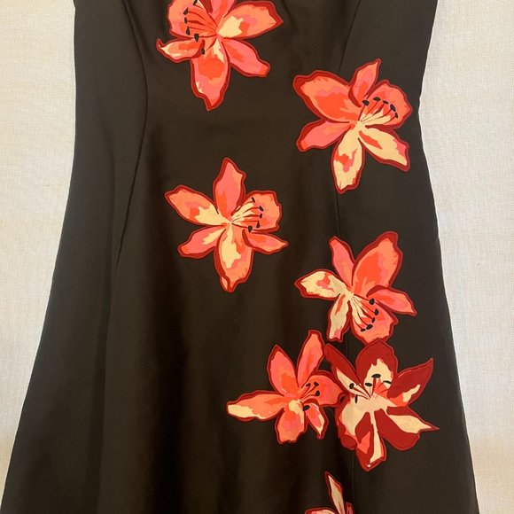 Kate Spade Black Tiger Lily Applique Fit & Flare Dress | Size 2, NWOT - Picture 5 of 12